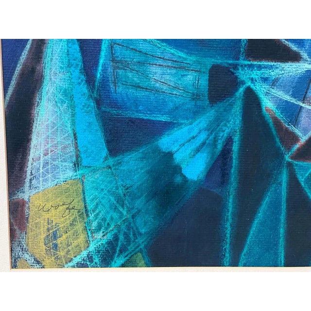 Abstract Pastel and Gouache Painting by Edward Wolfe For Sale - Image 10 of 11