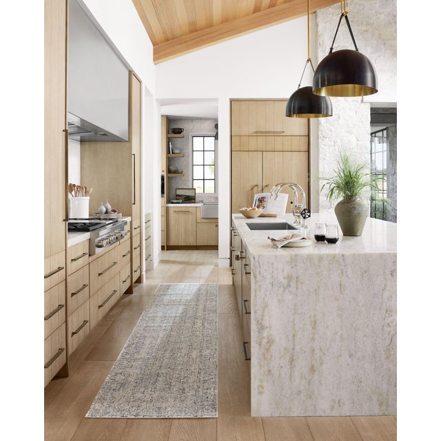 Not Yet Made - Made To Order Amber Lewis x Loloi Alie Stone / Mist 7'-10" x 7'-10" Round Area Rug For Sale - Image 5 of 8