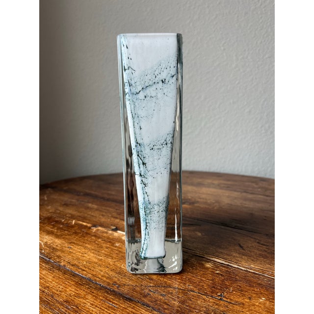 Vintage German Spiegelau Rectangular Vase For Sale - Image 4 of 6