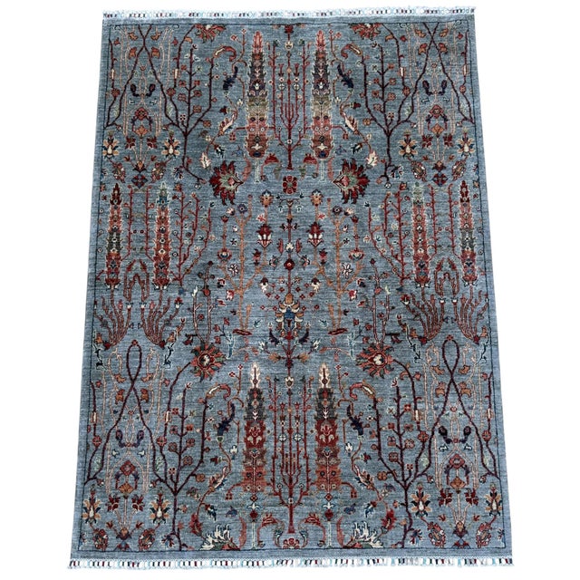 Contemporary Contemporary Bidjar Tree of Life Hand-Knotted Wool Rug For Sale - Image 3 of 12