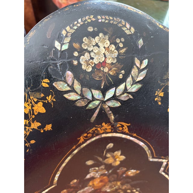 Late 19th Century Victorian Papier Mache Chair For Sale - Image 4 of 5