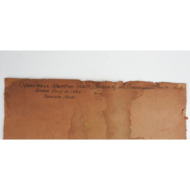 1904 Folk Art Cats Kittens in Basket Painting For Sale In Seattle - Image 6 of 7