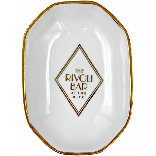 Vintage the Bar Rivoli Ritz London Hotel Porcelain Ashtray Catchall Dish For Sale - Image 4 of 9