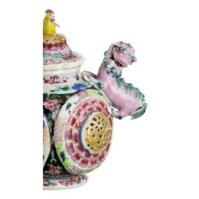 East Indian Porcelain Teapot For Sale - Image 4 of 8