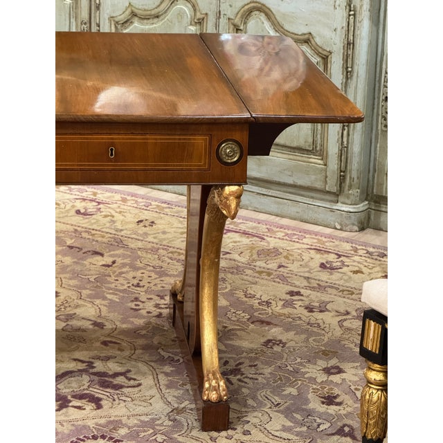 Early 19th Century Russian Mahogany and Parcel-Gilt Sofa Table For Sale - Image 11 of 11