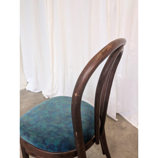 Wood Vintage Bentwood Dining Chair with Upholstered Seat, 1970s For Sale - Image 7 of 14
