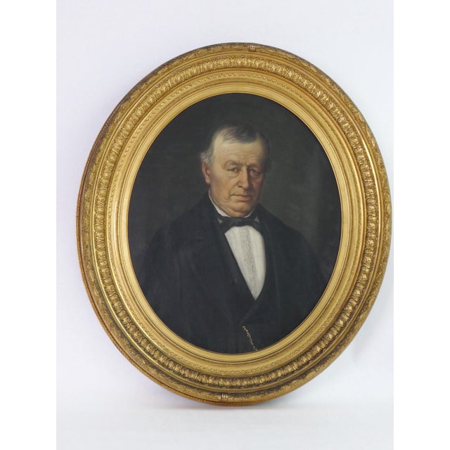 Large Male Portrait, 1800s, Oil on Canvas, Framed For Sale - Image 15 of 15