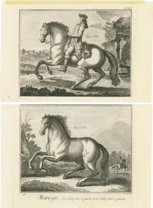 Horse Riding, 1765, Paper, Set of 2