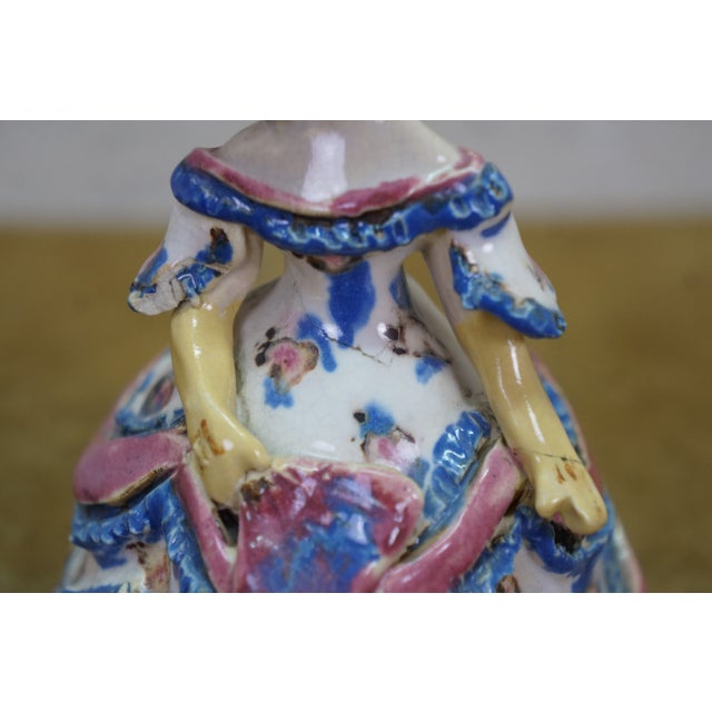 Vintage Arts & Crafts Overbeck Pottery Southern Belle Grotesque Figurine Indiana For Sale - Image 11 of 16