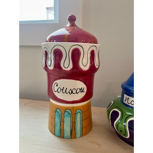 Raymor 1970s Ceramic Italian Canister Set by Alvino Bagni for Raymor- Set of 4 For Sale - Image 4 of 12