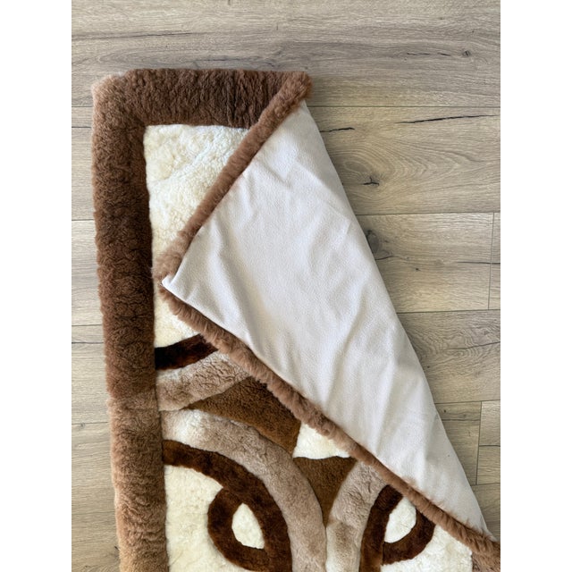 Animal Skin Alpaca Fur Throw Rug For Sale - Image 7 of 8