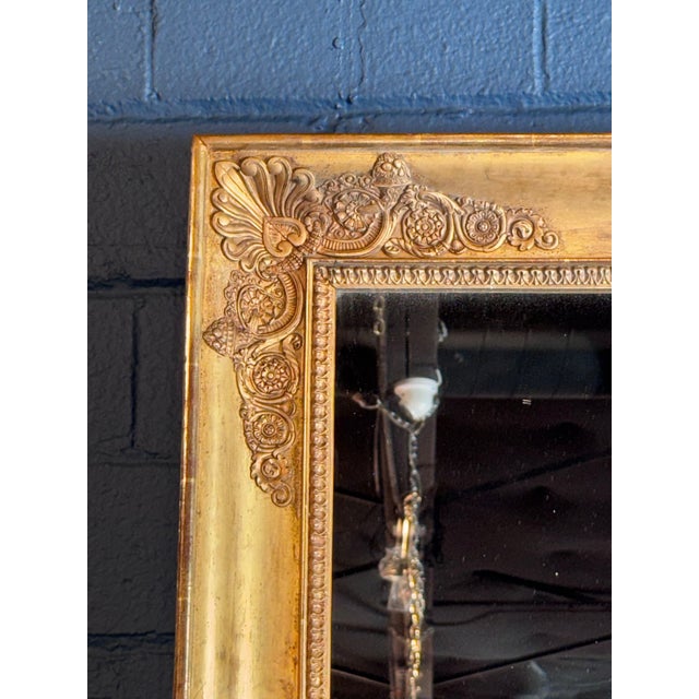 19th Century 19th C. French Napoleon III Giltwood Mirror For Sale - Image 5 of 6