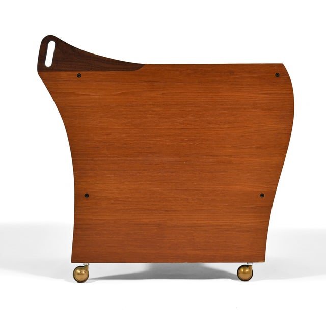 Danish Teak Serving Cart For Sale - Image 9 of 10