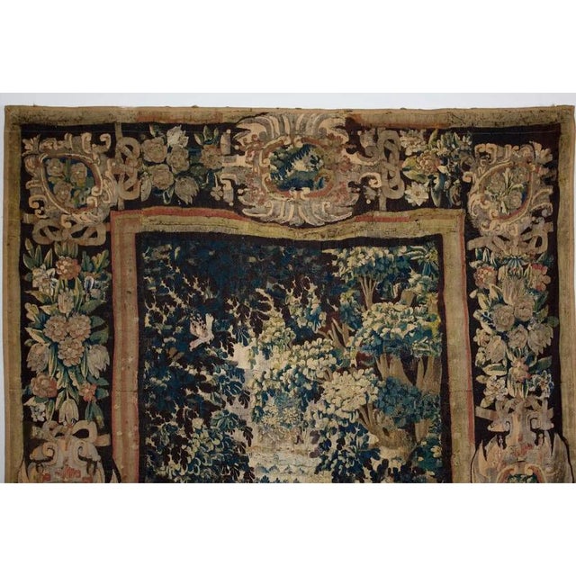 Baroque Forest View with Birds Tapestry For Sale - Image 4 of 12