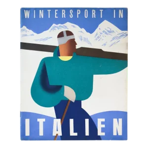1937 Italian Travel and Tourism Pamphlet, Winter Sport in Italien