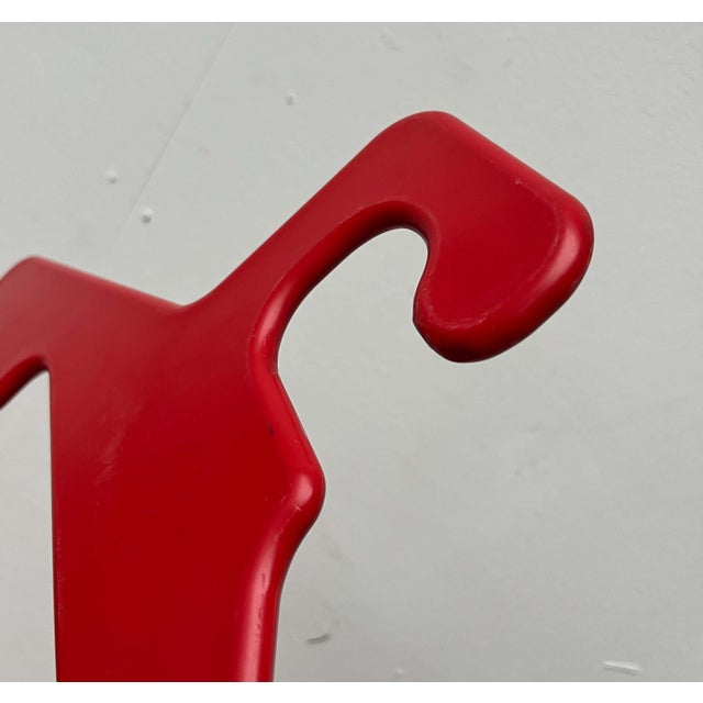Mid-Century Modern German Red Space Age Coat Hanger, 1960s, Set of 3 For Sale - Image 9 of 18
