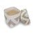 Modern Vintage Tan & White Bamboo Beaded Box Small For Sale - Image 3 of 5