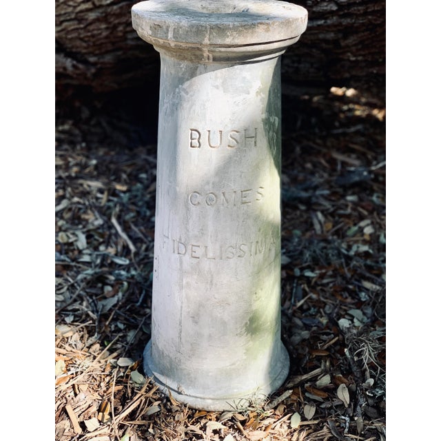 Early 20th Century Engraved Stone Garden Column/Pedestal For Sale - Image 12 of 12