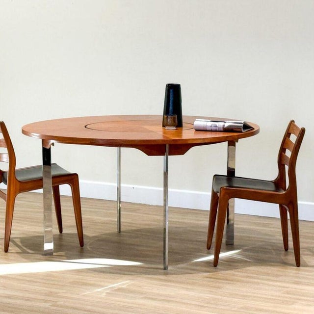 Dining Table with Lazy Susan from Merrow Associates, 1960 For Sale - Image 6 of 8