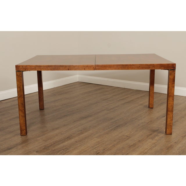Lane Mid Century Modern Burlwood Expandable Dining Table For Sale In Philadelphia - Image 6 of 13