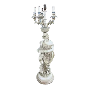 Large Vintage Italian Figural Floor Lamp Torchiere