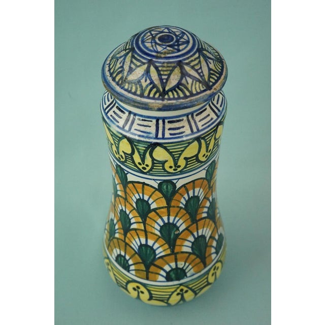Majolica Ceramic Pharmacy Jar by the Mastro Giorgio Workshop of Gubbio, 1940s For Sale - Image 6 of 18