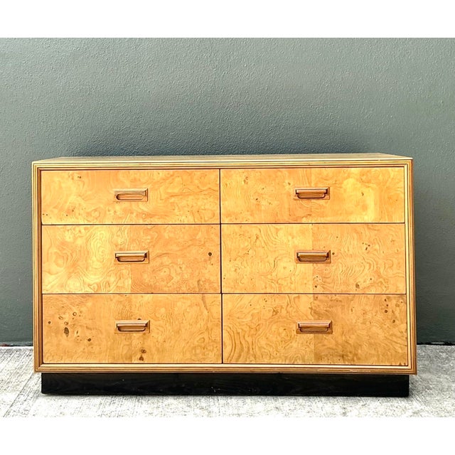 Vintage Henredon "Scene Two" Burl Wood Six-Drawer Dresser For Sale - Image 12 of 12