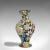 Victorian 1880s Cloisonne Decorative Vase Baluster Urn For Sale - Image 3 of 11