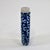This antique Chinese snuff bottle showcases a charming blue and white enamel design with a lotus flower motif. This...