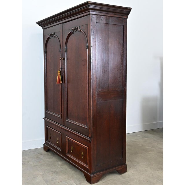 19th Century Dutch 19th Century Oak Armoire or Wardrobe For Sale - Image 5 of 14