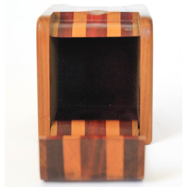 Vintage Hand Crafted Wood Trinket Box by Gary Weber For Sale - Image 10 of 11