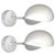 Mid-Century Modern White Eye Sconce Wall Lamps by Serge Mouille, Set of 2 For Sale - Image 6 of 6