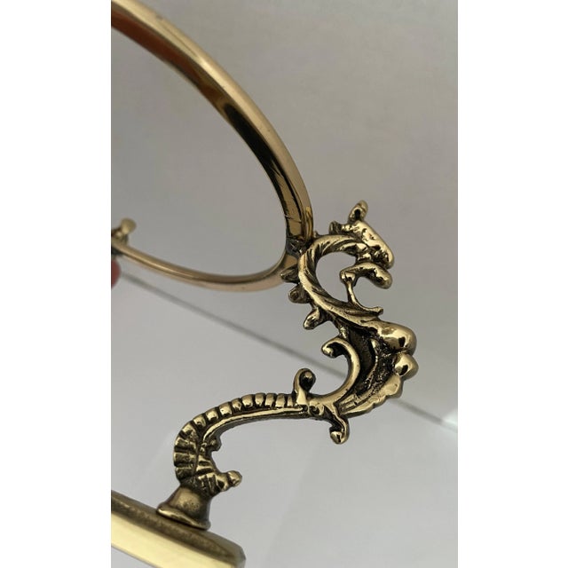 1940s Brass Display Stand Renaissance Revival 4" Opening For Sale - Image 9 of 12