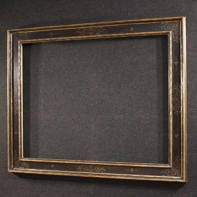 20th Century Lacquered Painted and Gilded Tuscan Frame, 1950 For Sale - Image 10 of 15