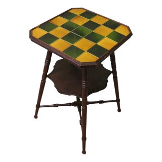 Arts & Crafts Tiled Top Table from Shapland & Petter, 1880 For Sale