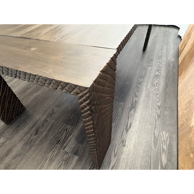 Black Rh Kendari Rectangular Dining Table – 84" Timothy Oulton | Solid Hand-Carved Suar Wood | Discontinued Rh Collection For Sale - Image 8 of 18