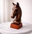 Antique Copper Finish Metal Horse Bust Sculpture For Sale - Image 4 of 10