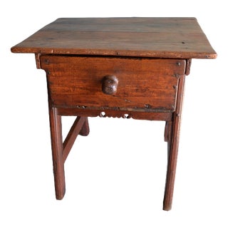 Antique Spanish Fruit Tree Wood Payment Table For Sale