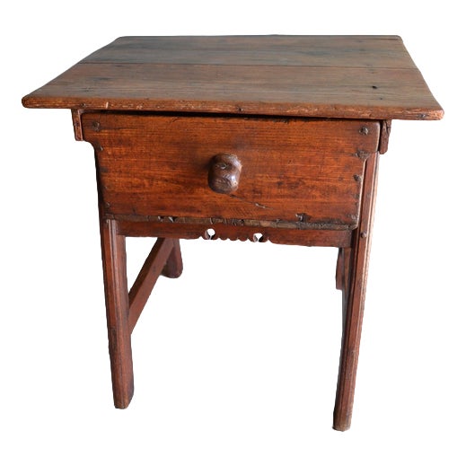 Antique Spanish Fruit Tree Wood Payment Table For Sale