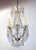 Italian Waterfall Chandelier in Gold-Plated Metal with Blue Crystals, 1960s For Sale - Image 6 of 14