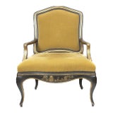 Nancy Corzine Ebonized Louis XV Armchair For Sale