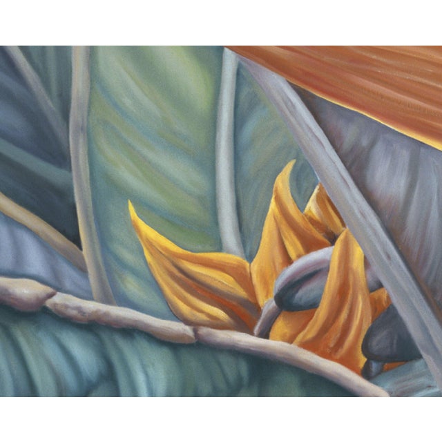2000s "Bird of Paradise" Large Gallery Wrapped Oil Painting by Judith Moore For Sale In Saint Louis - Image 6 of 10