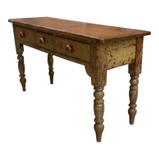 19th Century Pine Three Drawer Server For Sale