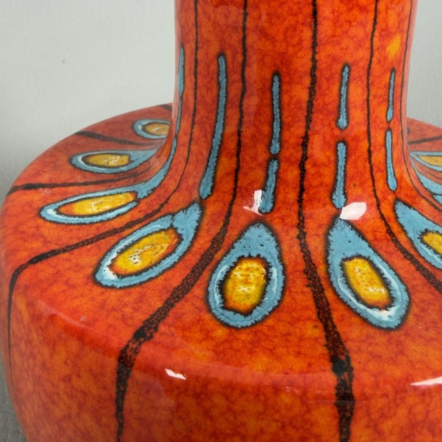 Modernist Majolica Jug Vase by Roberto Rigon for Bertoncello, 1970s For Sale - Image 4 of 13