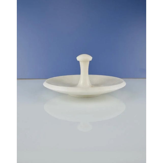 Cream Vintage Marble Bowl, Portugal For Sale - Image 8 of 9