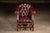 Vintage Burgundy Tufted Leather Chesterfield Club Chair For Sale - Image 4 of 18
