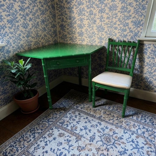 Corner Desk and Chair Thomasville Allegro Faux Bambo 1966 For Sale - Image 18 of 18