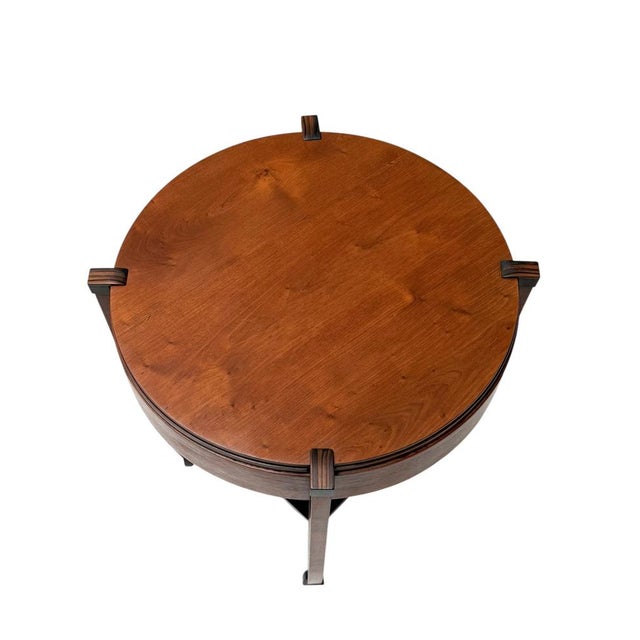 Art Deco Amsterdam School Coffee Table by J.J. Zijfers Amsterdam, 1920s For Sale - Image 6 of 16
