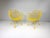 Mid-Century Modern 1950s Pair of Yellow "Sculptura" Collection Chairs by Russell Woodard For Sale - Image 3 of 8