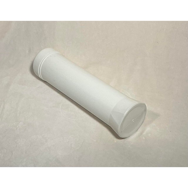 Vintage Mid-Century Breamco Toilet Paper Storage Canister White Blow Mold Plastic For Sale - Image 4 of 12
